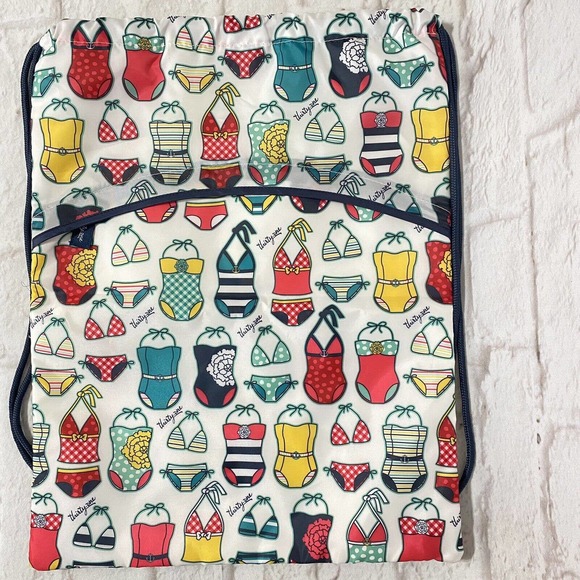 Thirty-One 31 Cinch Sac Drawstring Back Pack Bag Swimsuits Beach Pool Tote - Picture 1 of 3